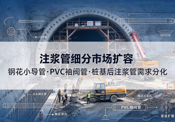 凌源注浆管细分市场扩容，隧道钢花小导管、PVC 袖阀管、桩基后注浆管需求分化
